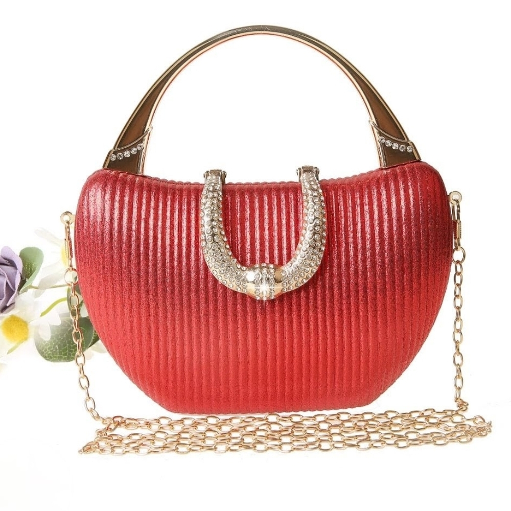 Shimmering Red Evening Clutch